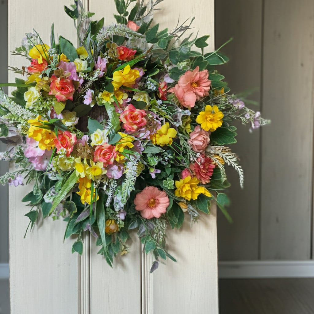 Sunlit Petals Wreath