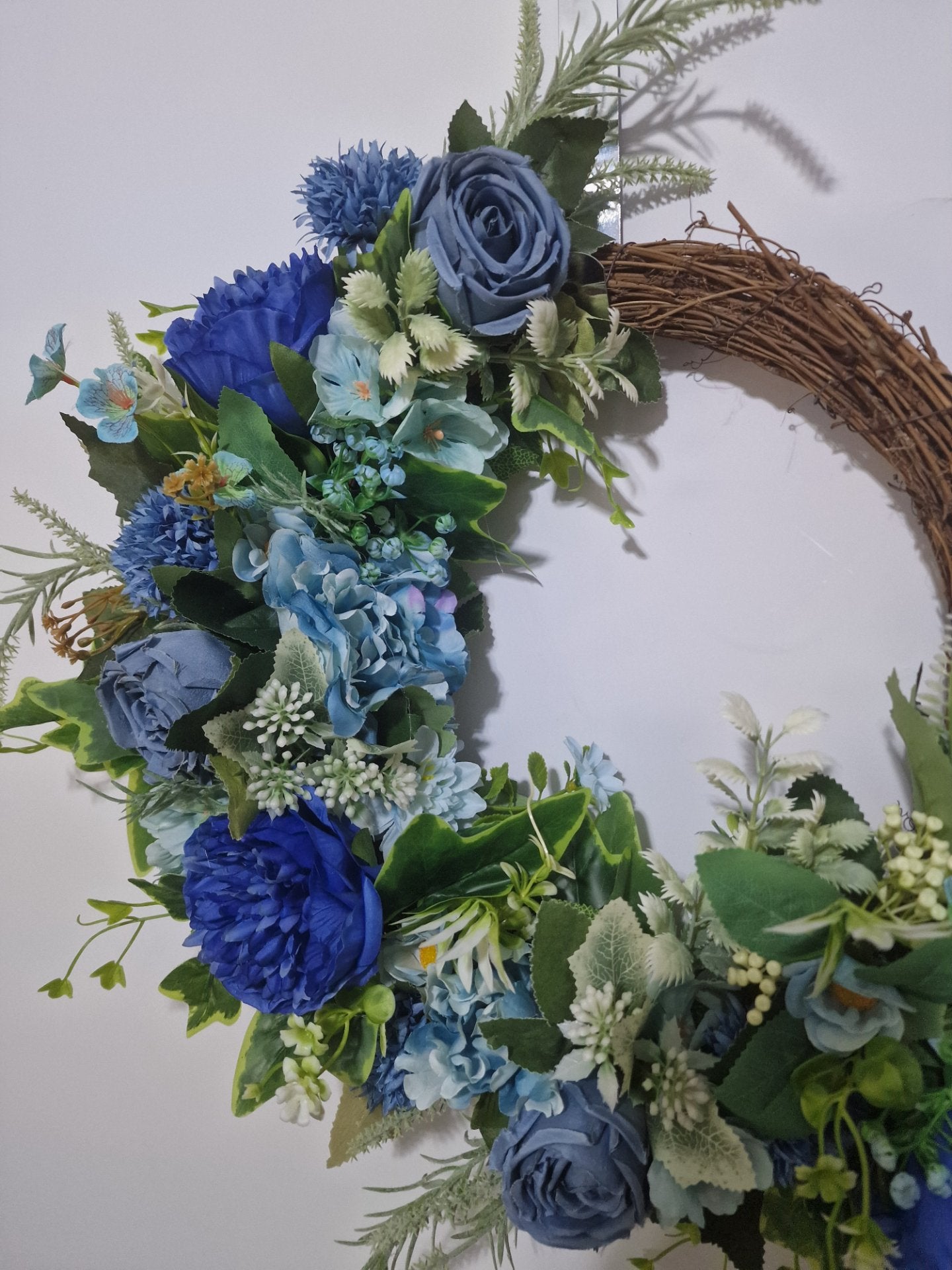 Indigo Rose, Peony and Hydrangea Wreath