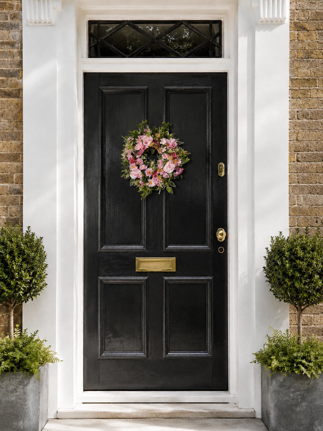Pale Pink Summer Rose Wreath