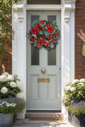Crimson Rose and Eucalyptus Wreath