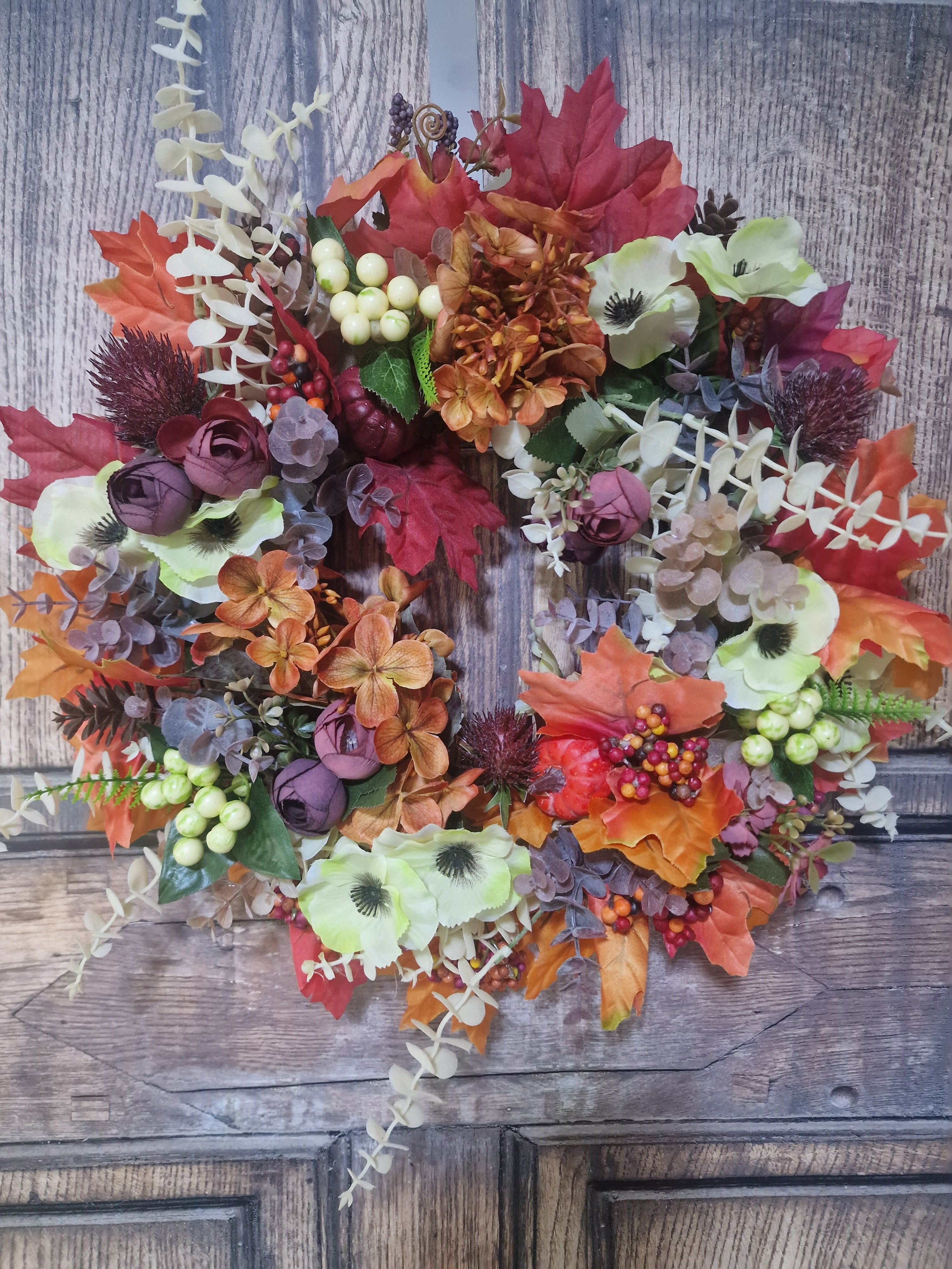 Burgundy and Orange, Autumn Poppy and Berries
