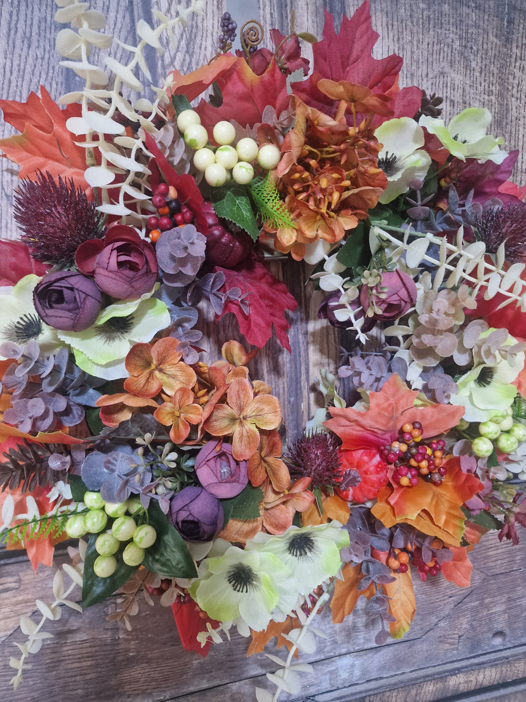 Burgundy and Orange, Autumn Poppy and Berries