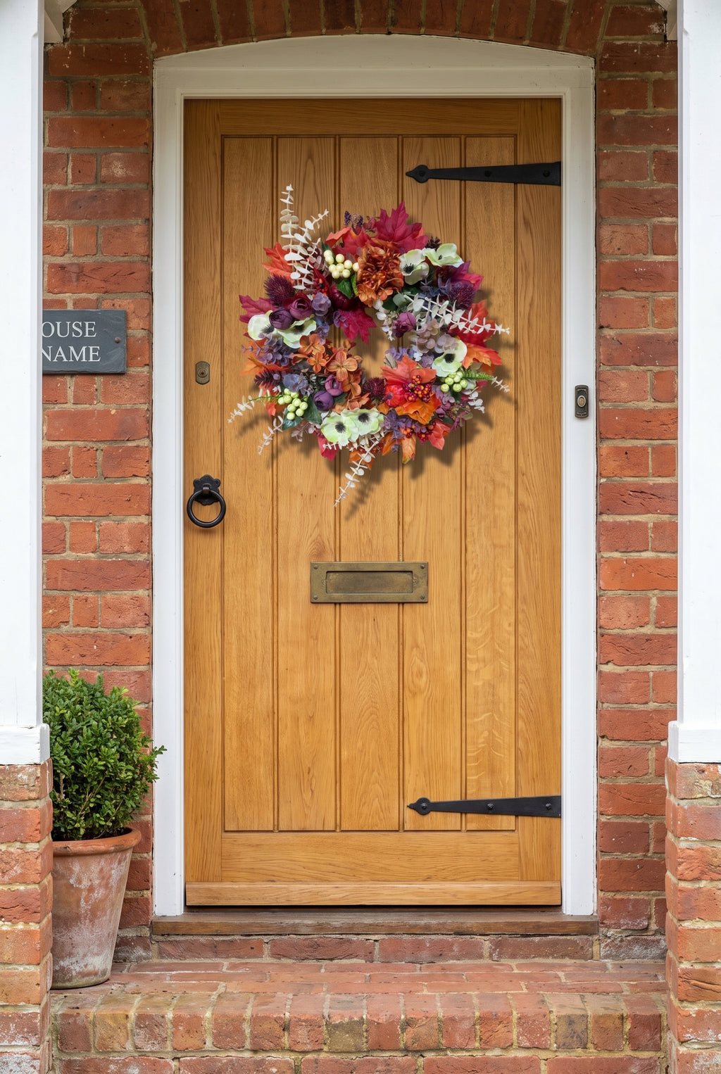 Burgundy and Orange, Autumn Poppy and Berries