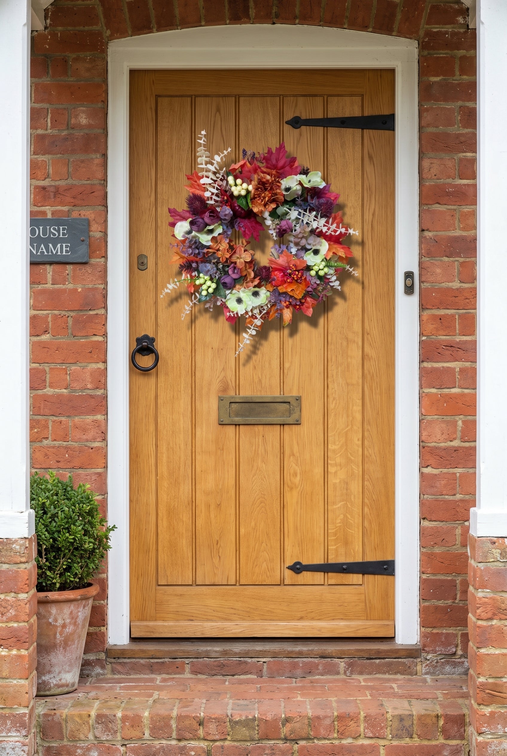 Burgundy and Orange, Autumn Poppy and Berries