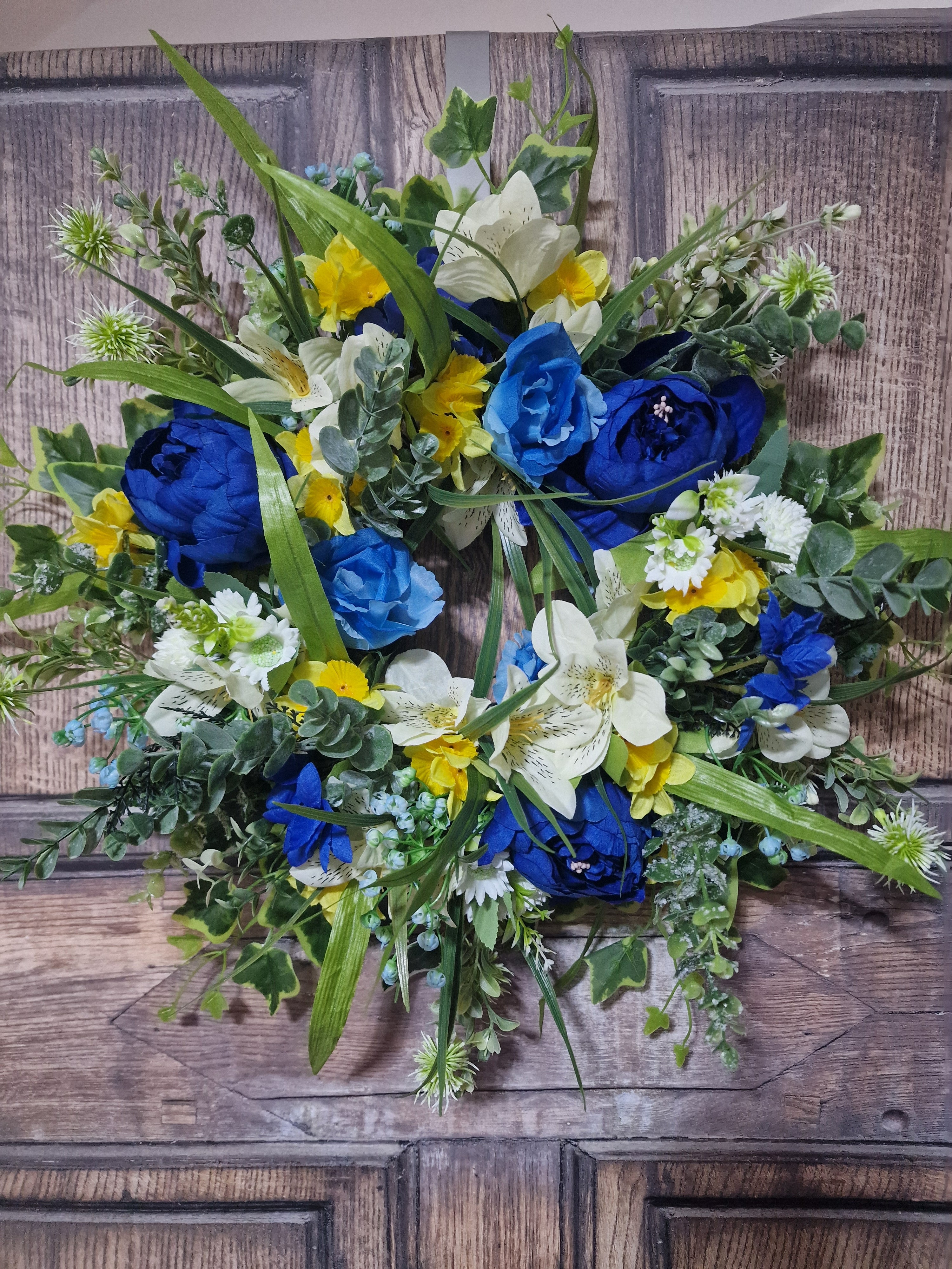 Spring Peony and Narcissus Wreath