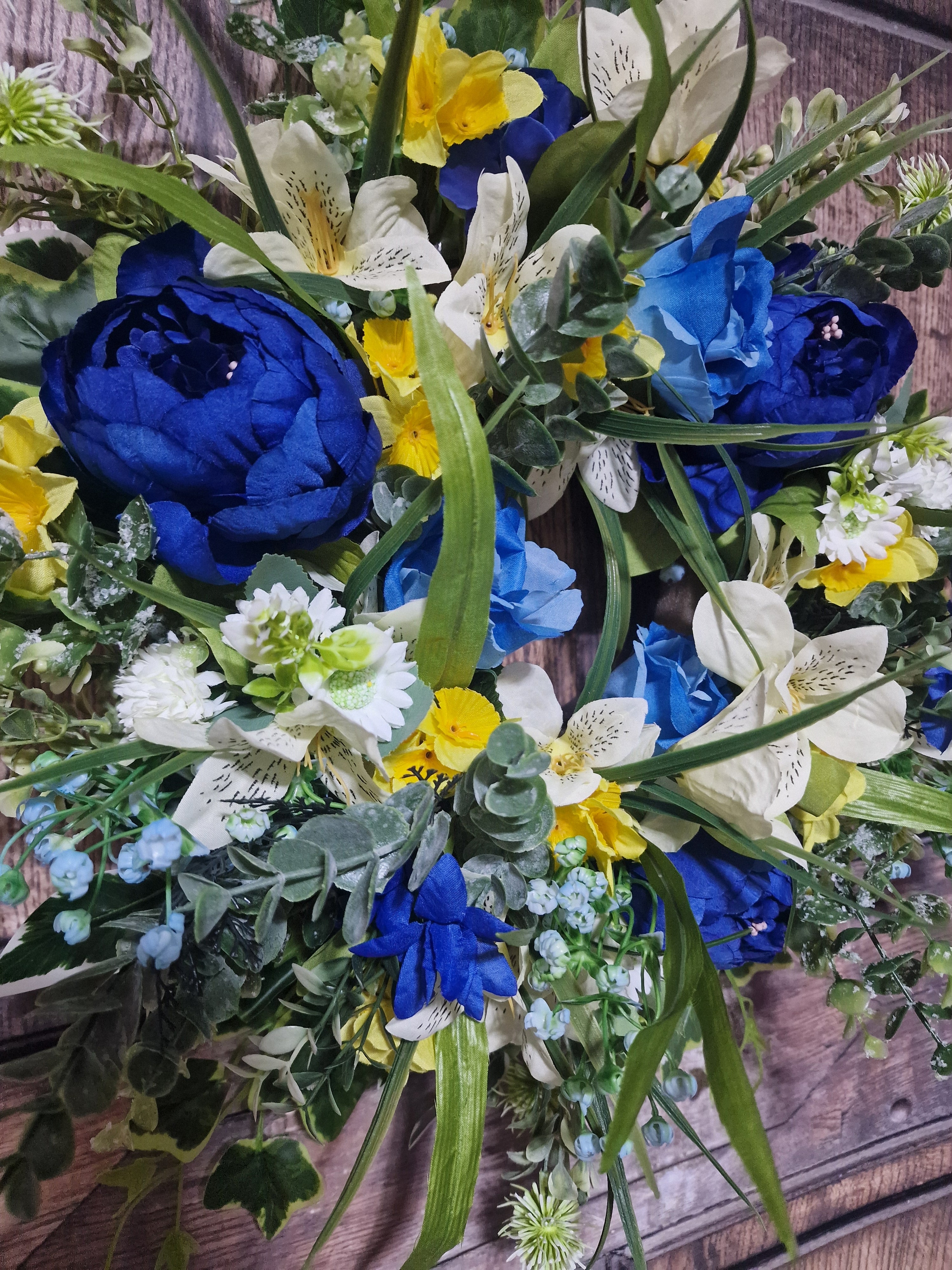 Spring Peony and Narcissus Wreath