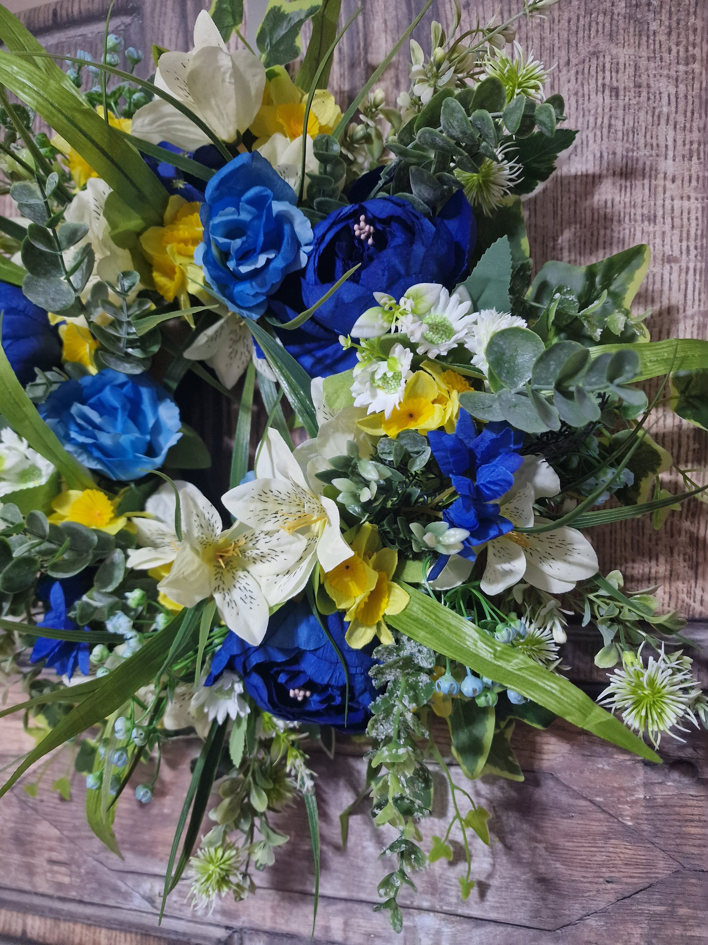 Spring Peony and Narcissus Wreath