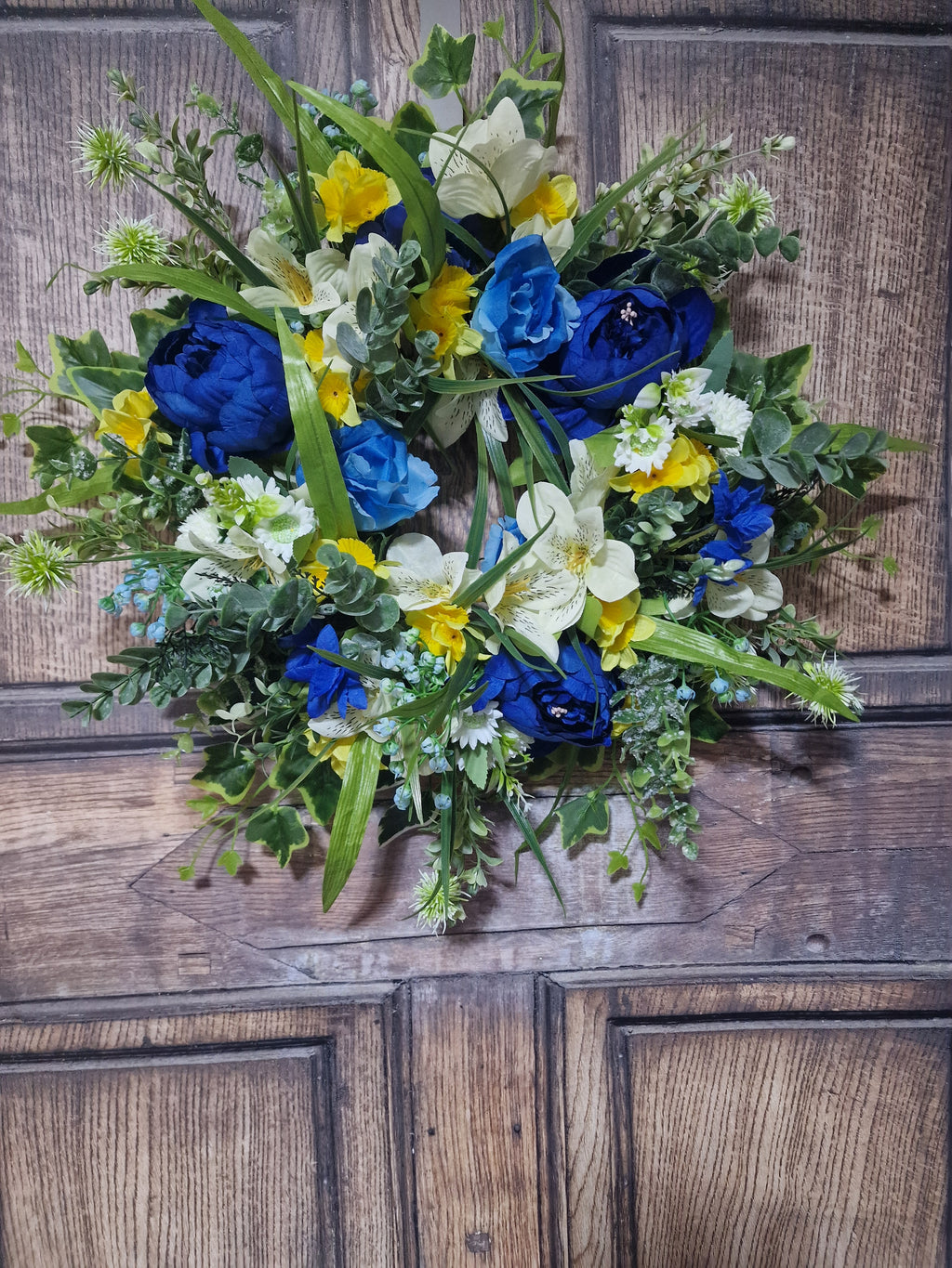 Spring Peony and Narcissus Wreath