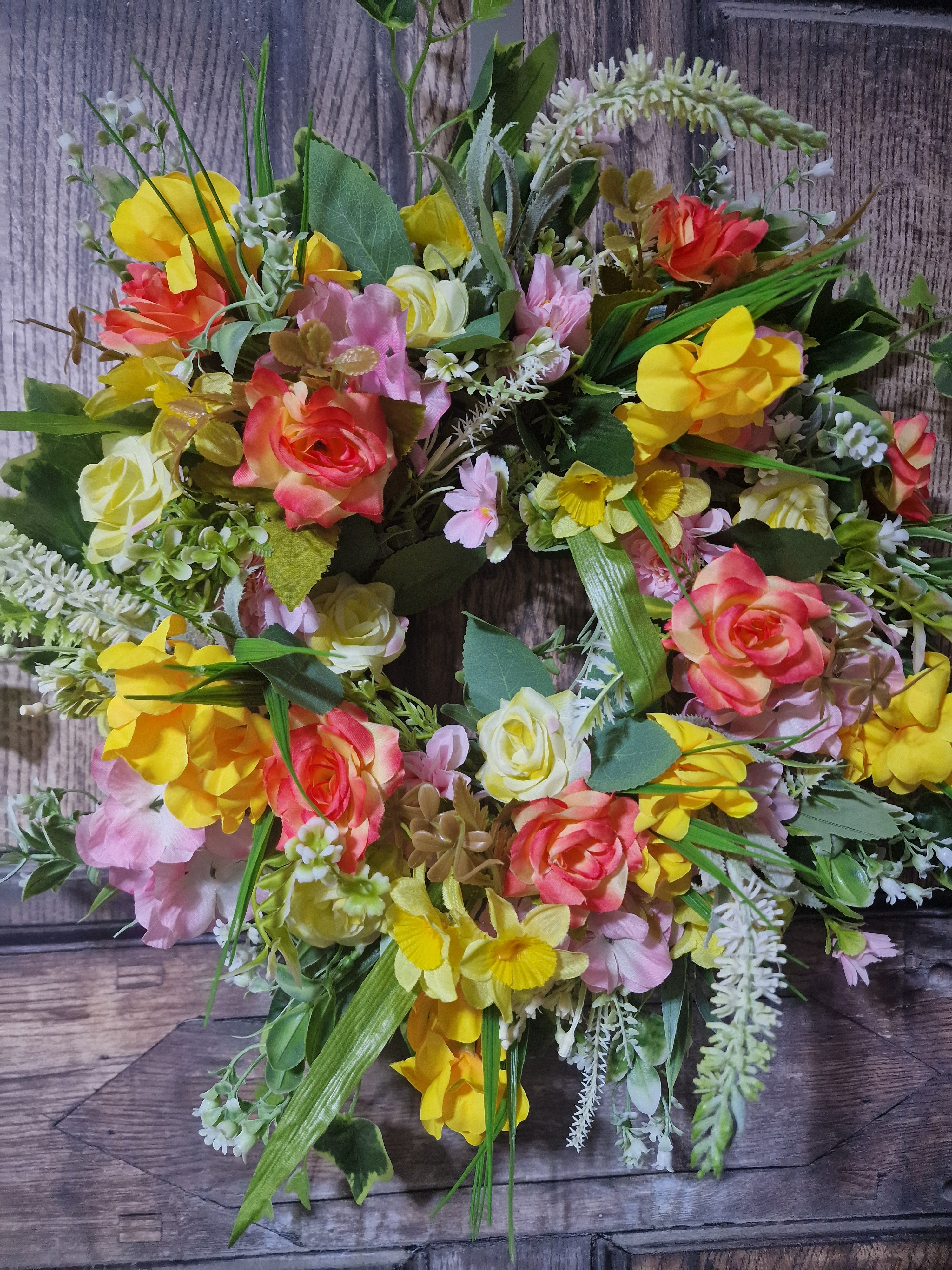 Sunlit Petals Wreath