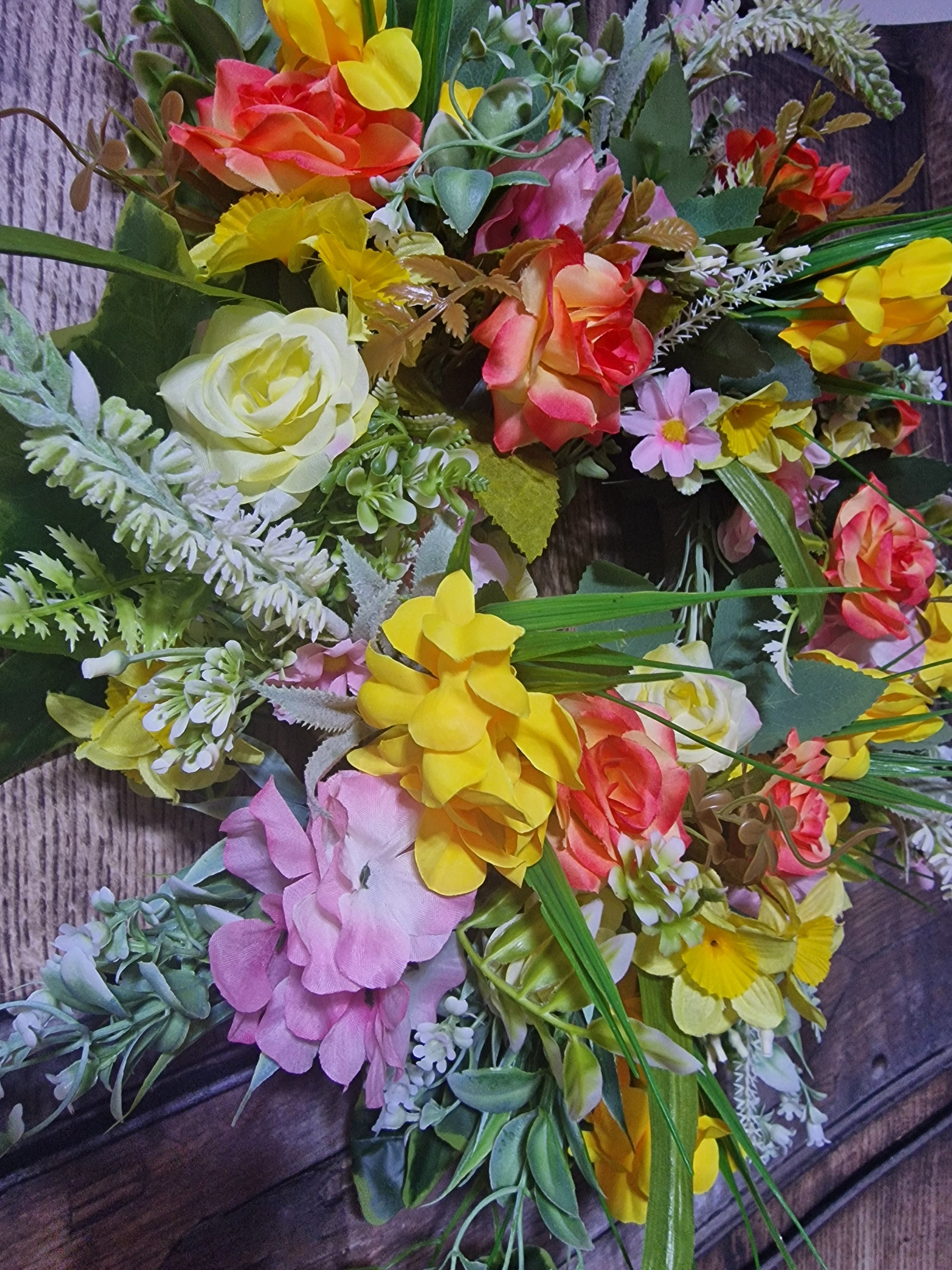 Sunlit Petals Wreath