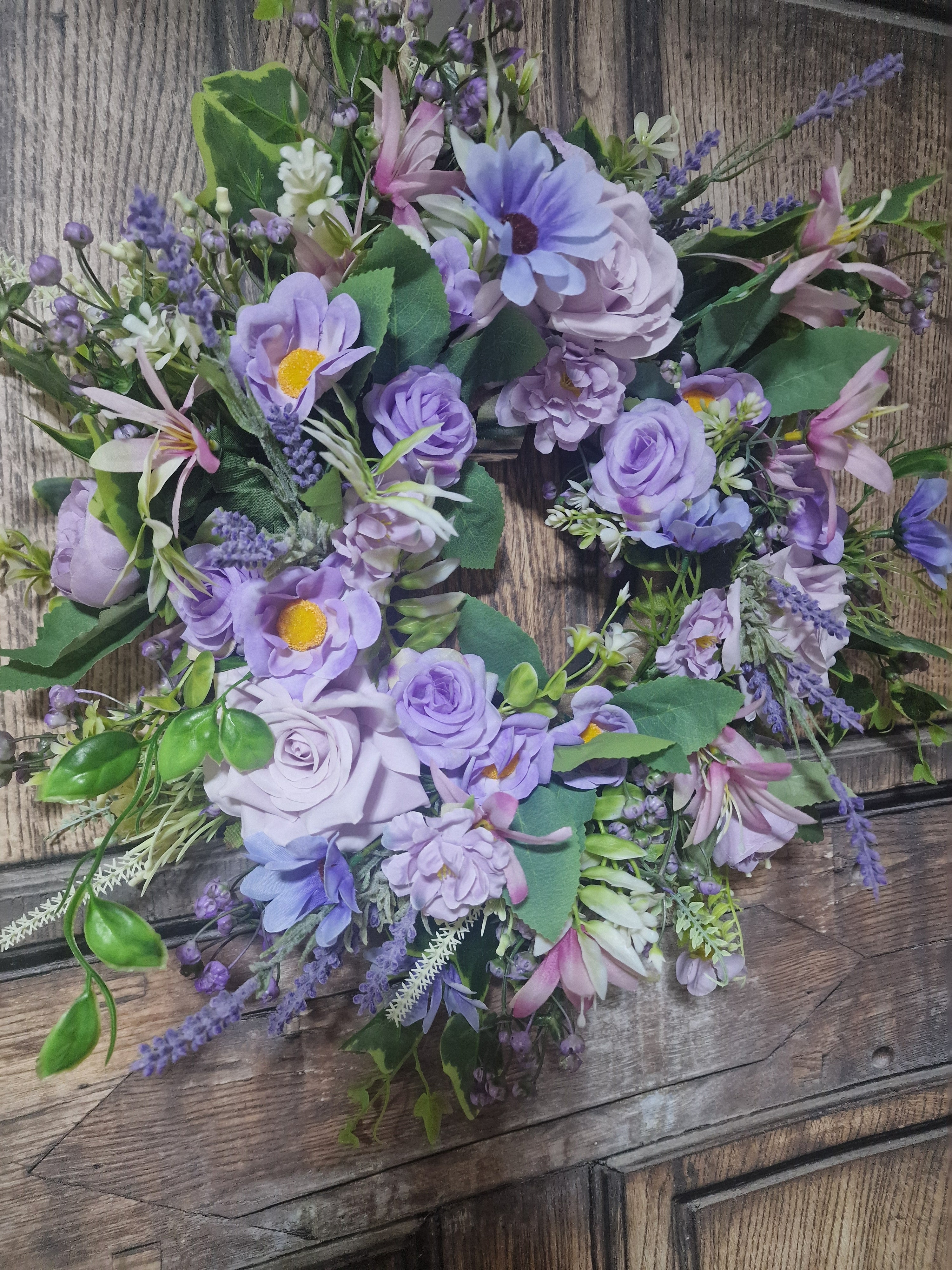 Lavender Elegance Floral Wreath