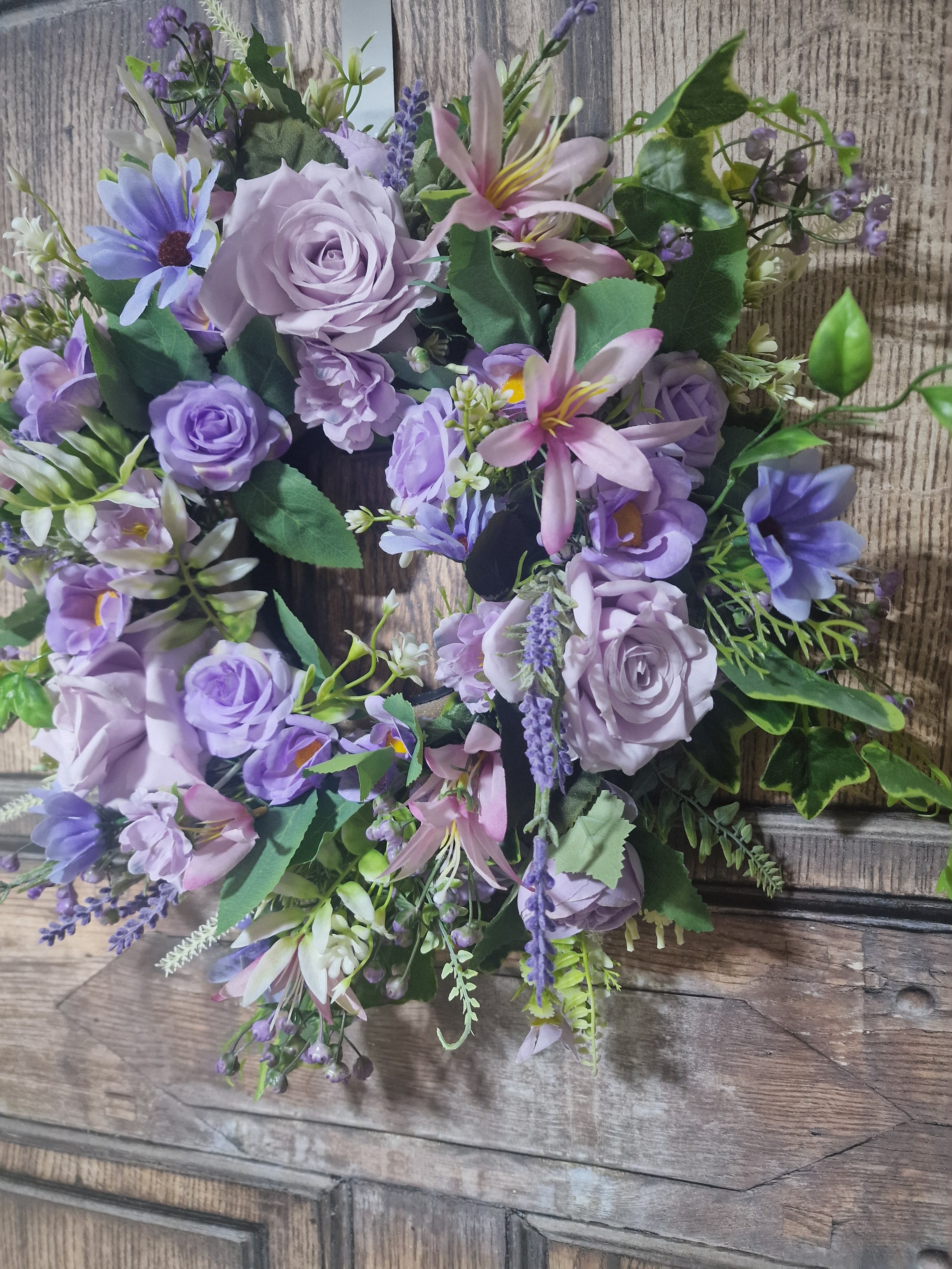 Lavender Elegance Floral Wreath