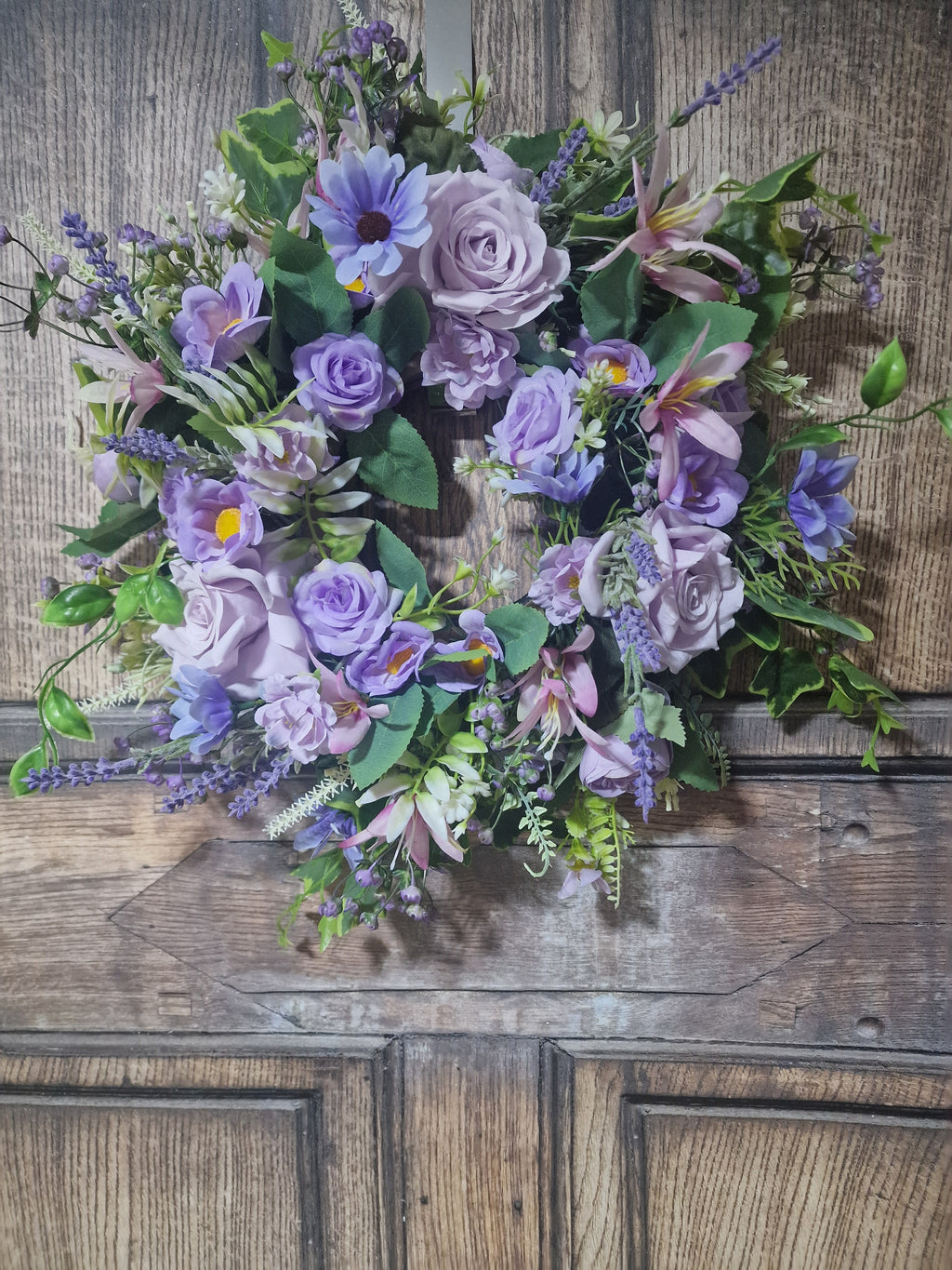 Lavender Elegance Floral Wreath