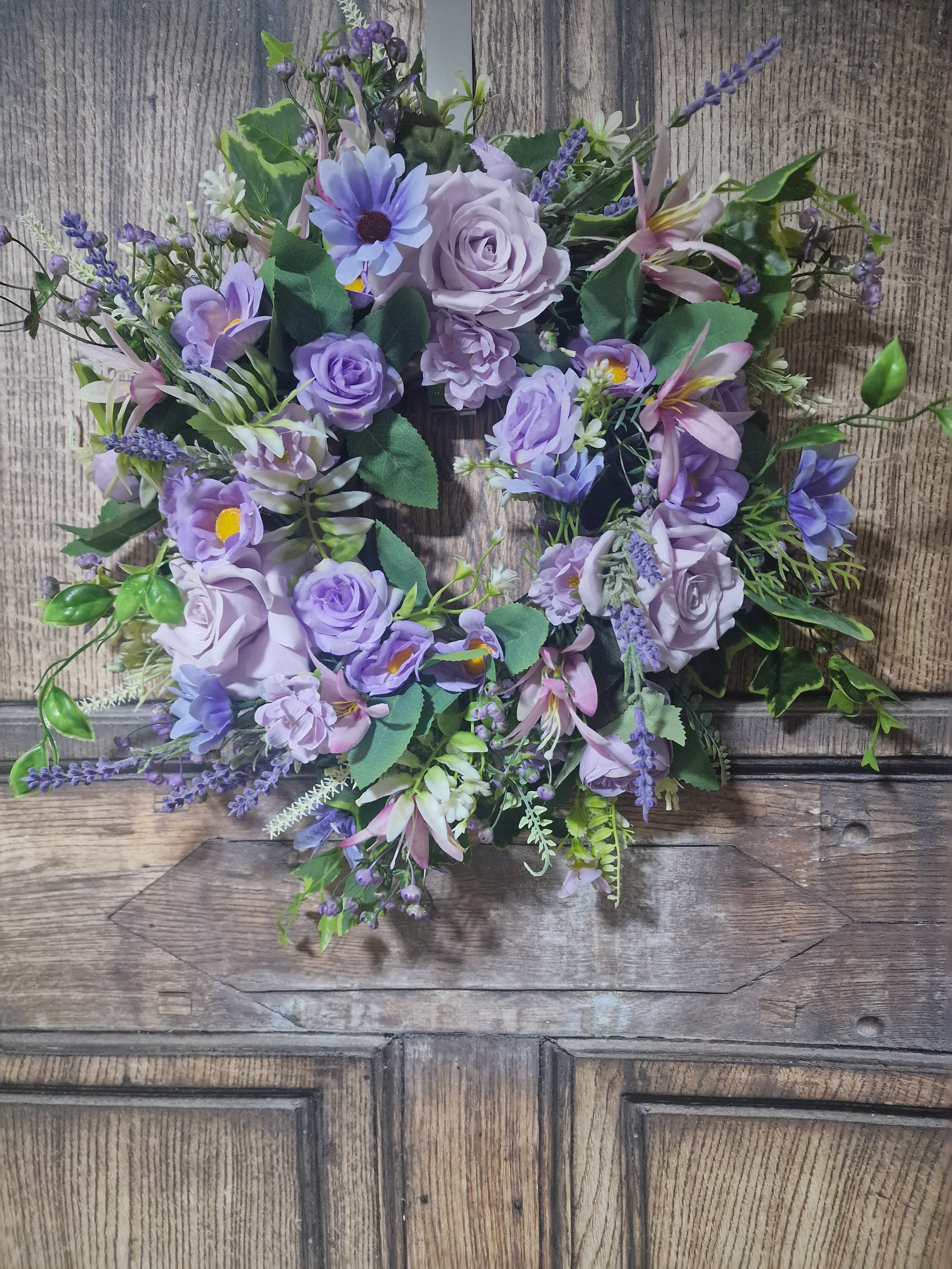 Lavender Elegance Floral Wreath
