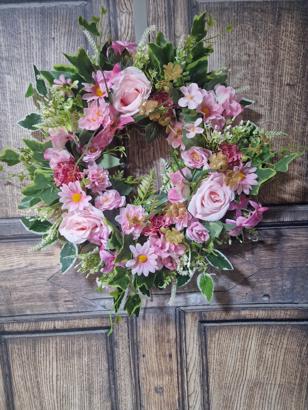 Pale Pink Summer Rose Wreath