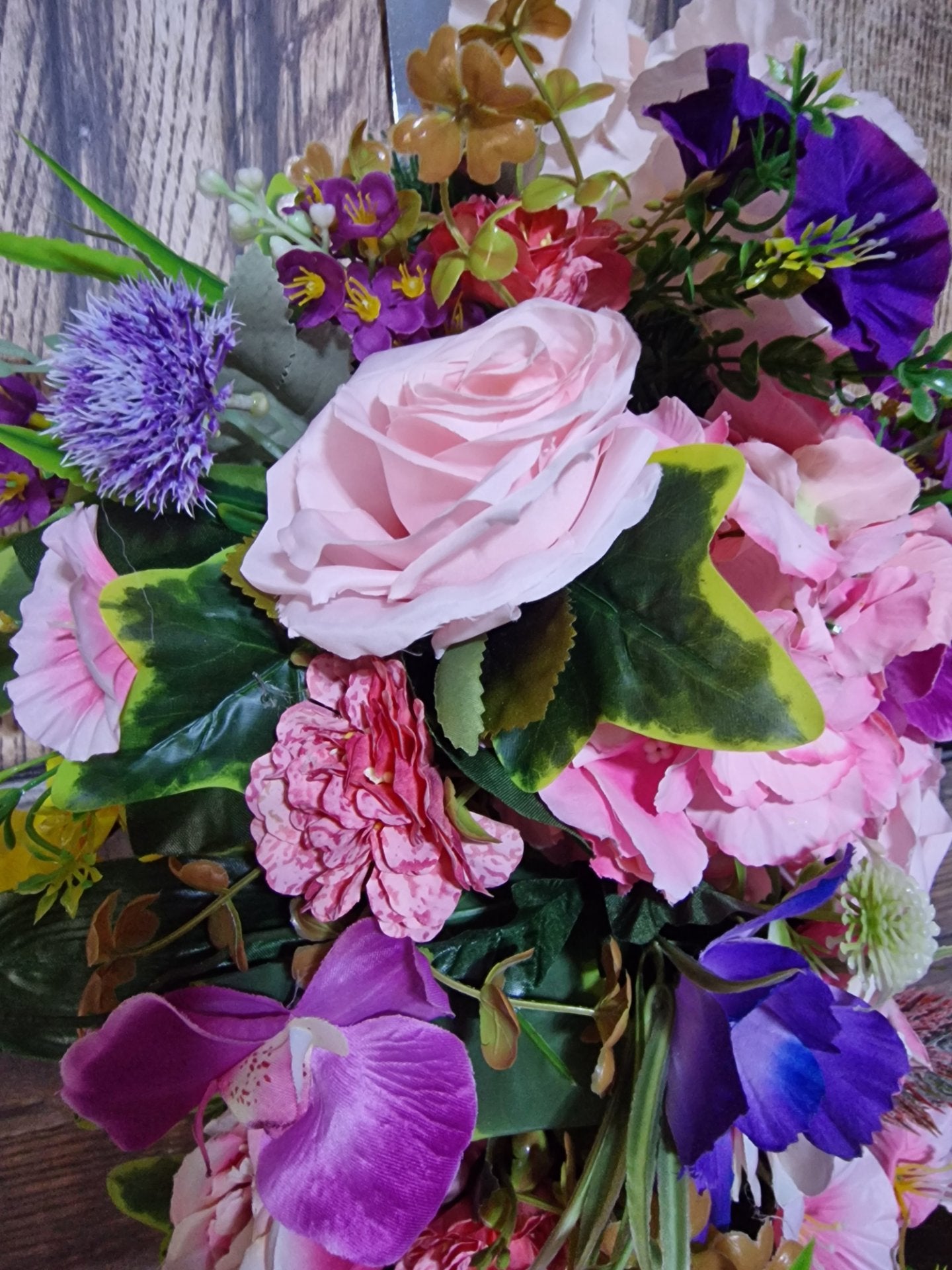 Pastel Pink Rose and Lavender Door Swag