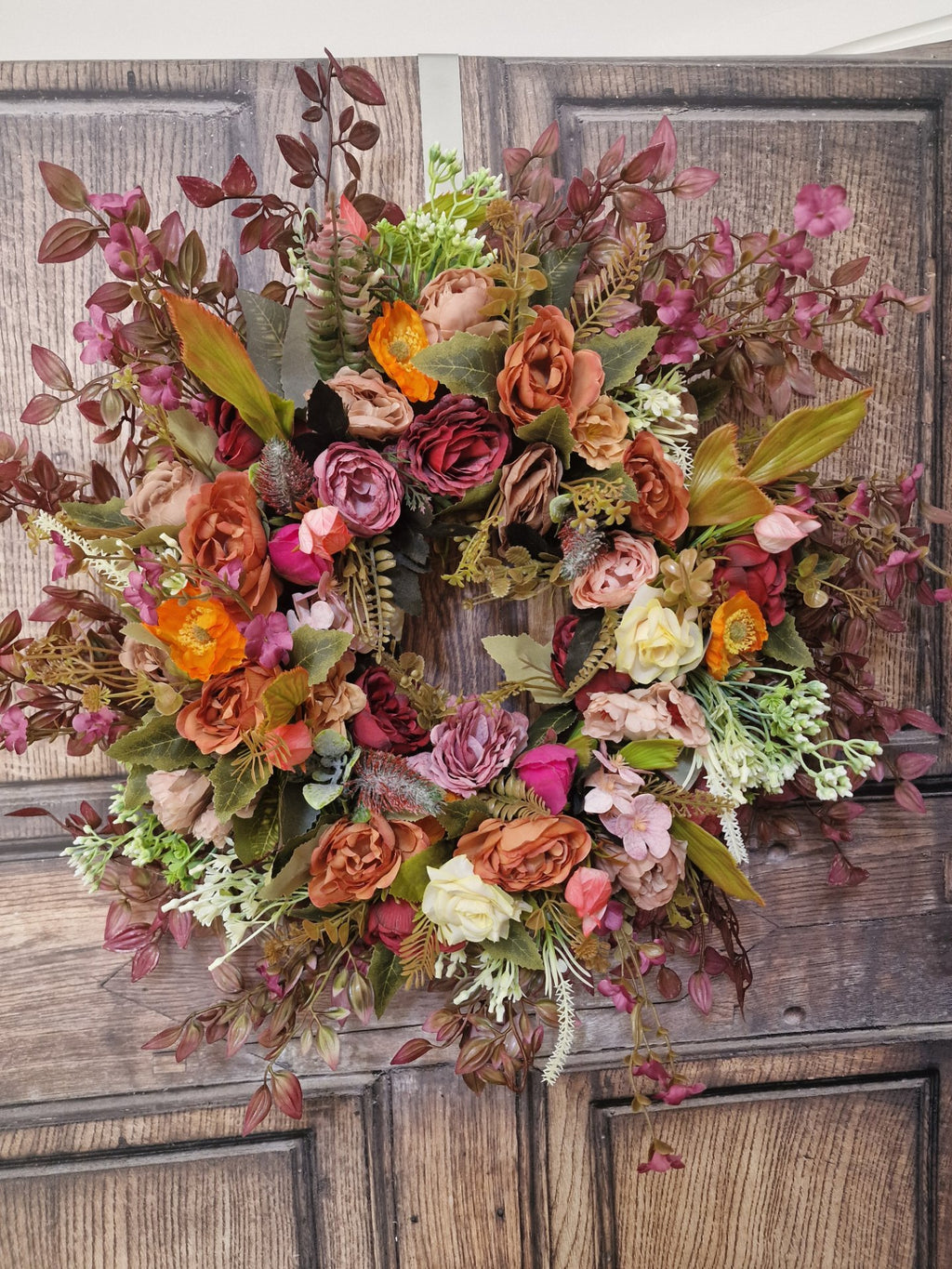 Burgundy and Rust, Roses and Peonies