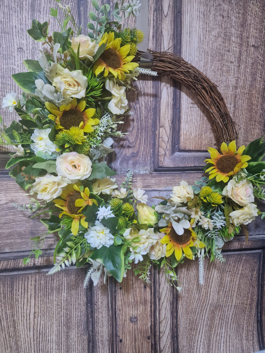 Ivory Rose and Sunflower