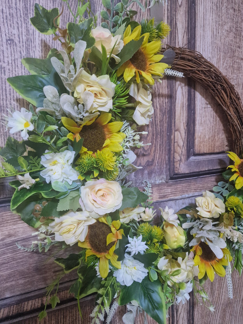 Ivory Rose and Sunflower